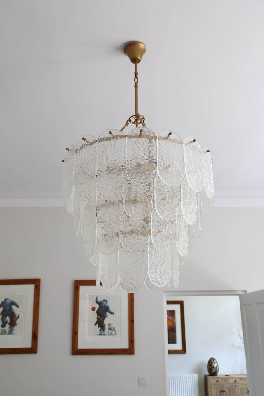 Cascara Hammered Glass Pendant Light