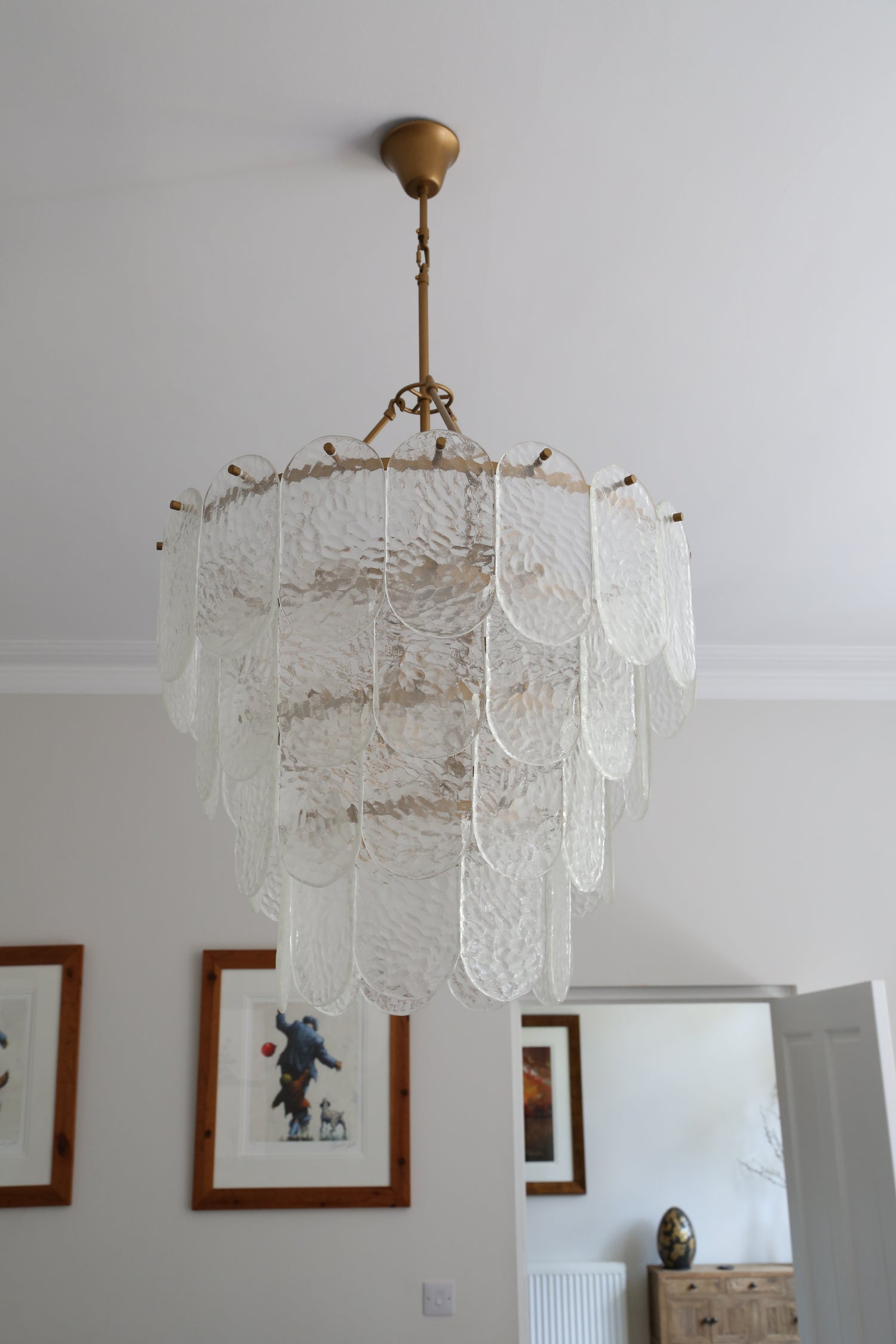 Cascara Hammered Glass Pendant Light