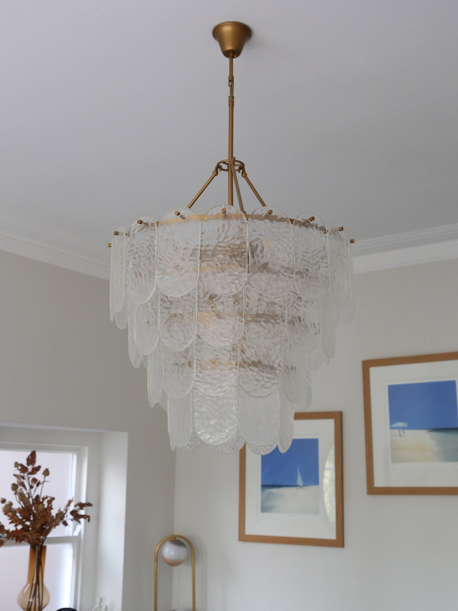 Cascara Hammered Glass Pendant Light