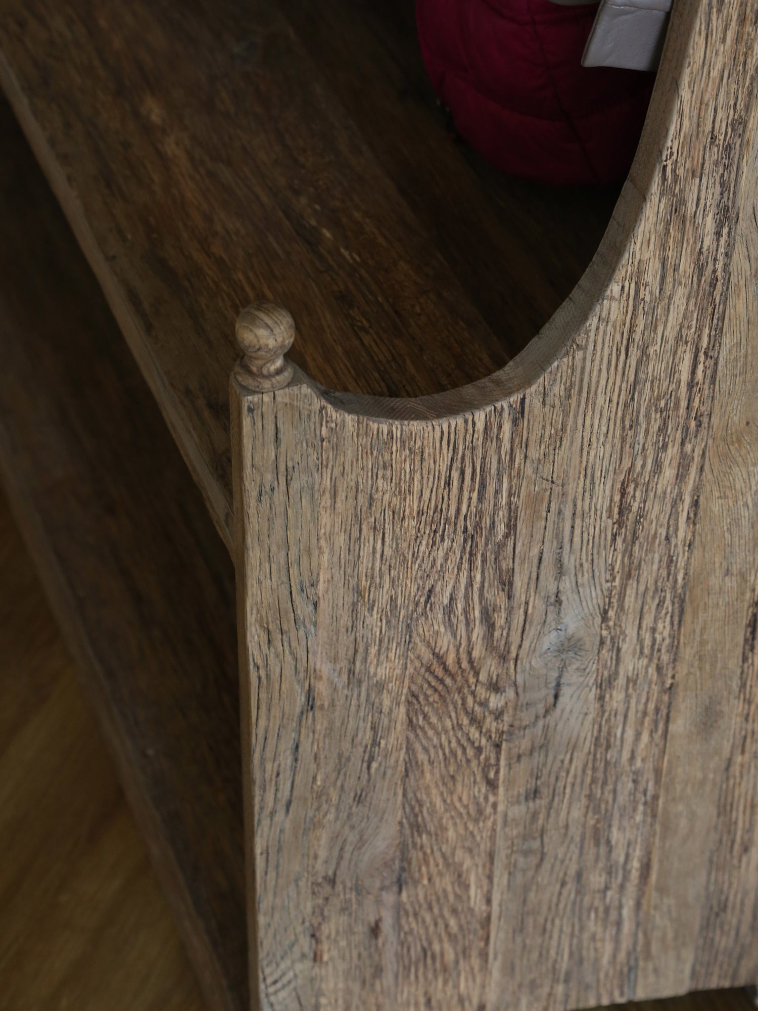 Rustic Hallway Bench And Storage Unit - Recycled Oak