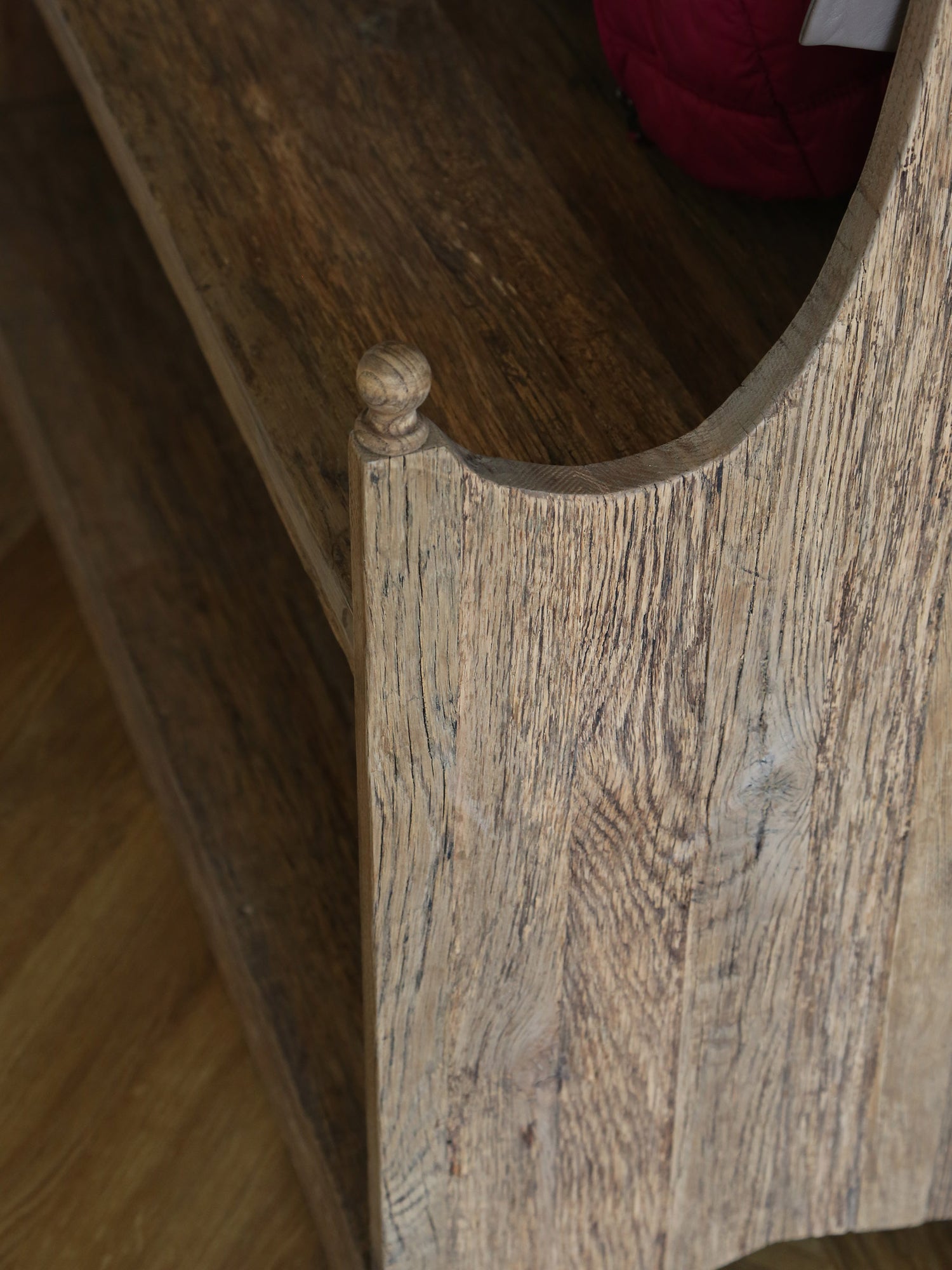 Rustic Hallway Bench And Storage Unit - Recycled Oak