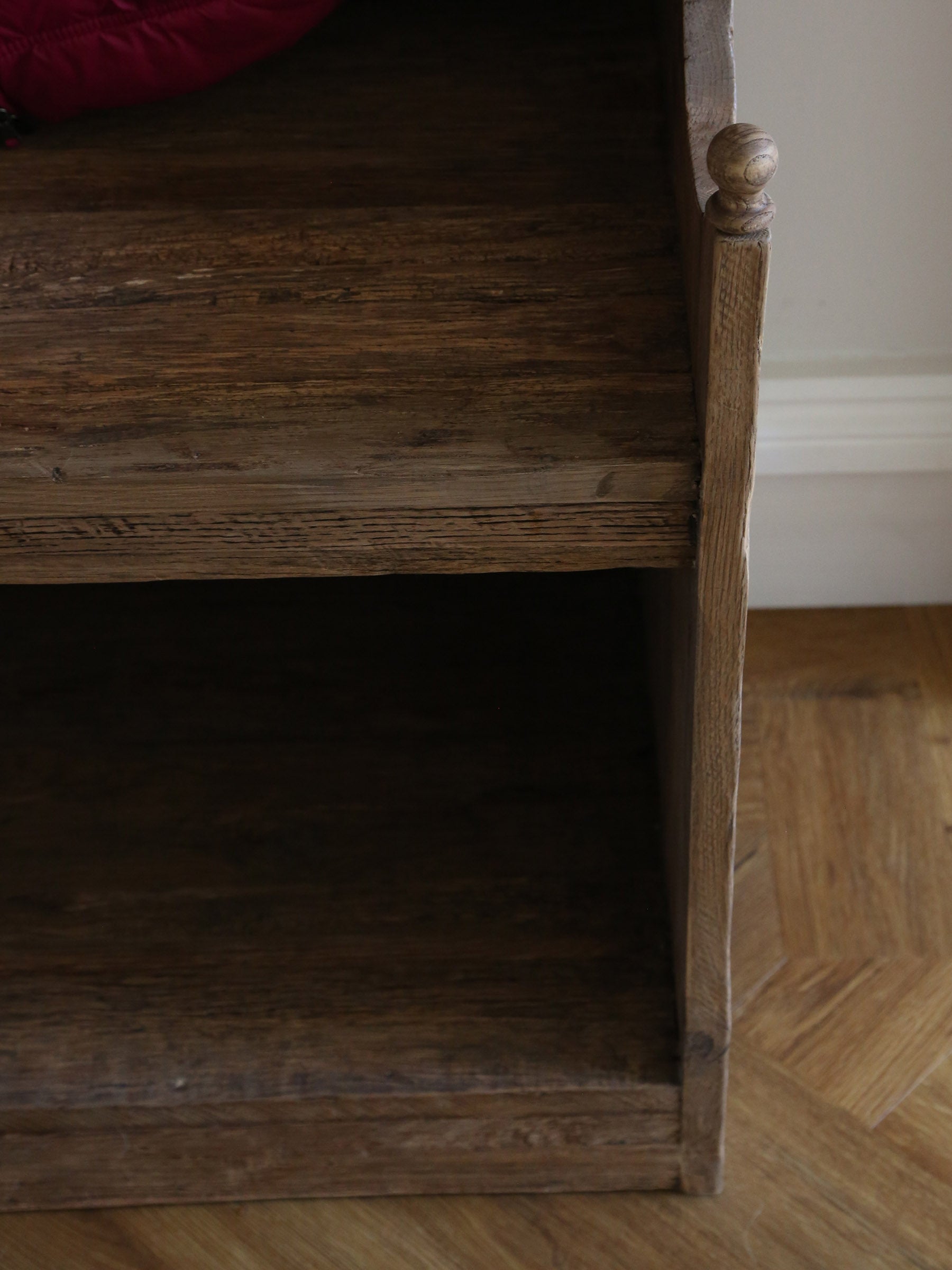 Rustic Hallway Bench And Storage Unit - Recycled Oak