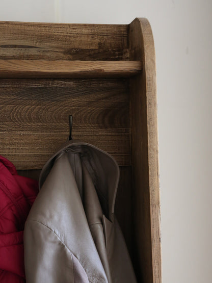 Rustic Hallway Bench And Storage Unit - Recycled Oak