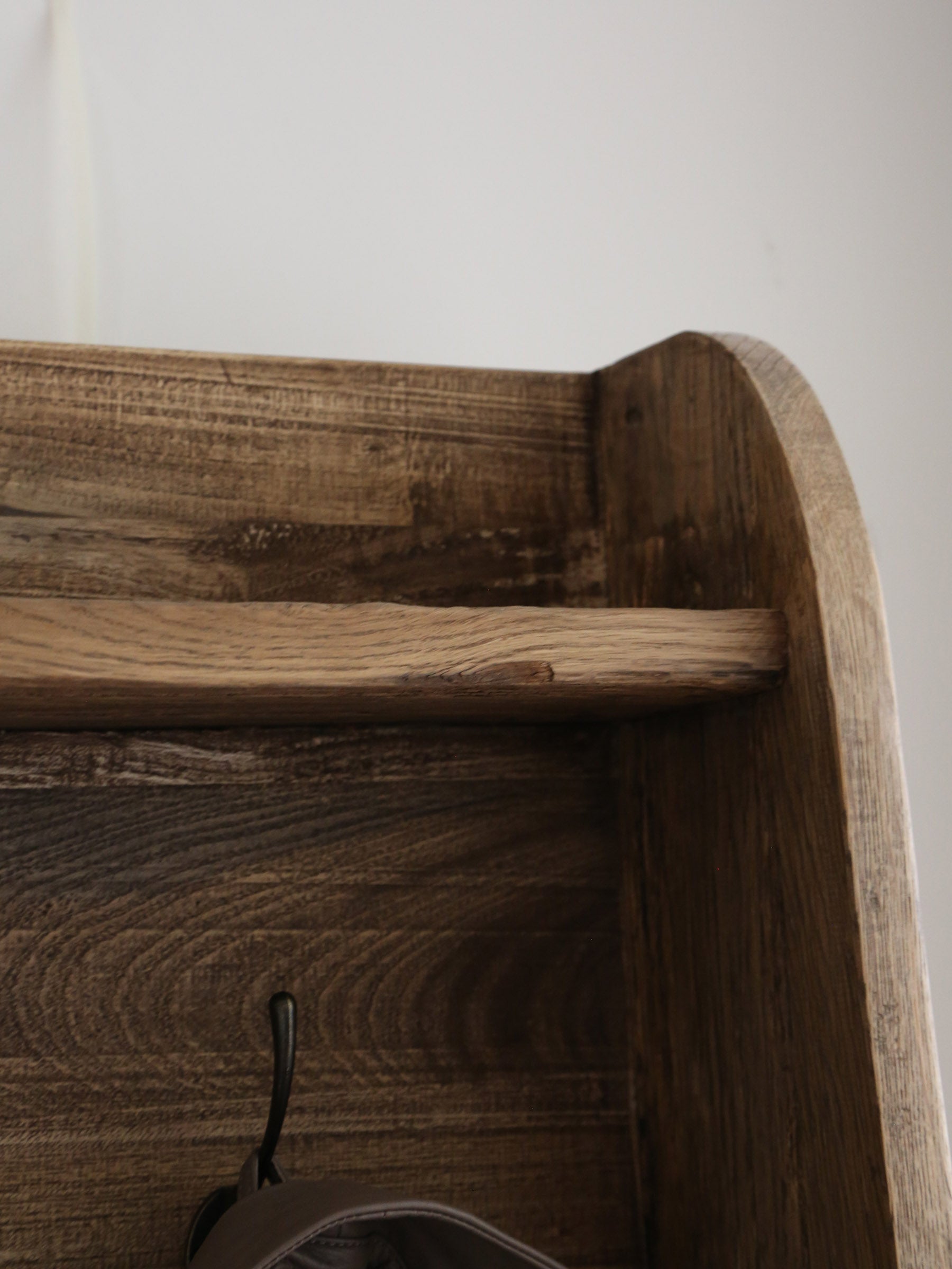 Rustic Hallway Bench And Storage Unit - Recycled Oak