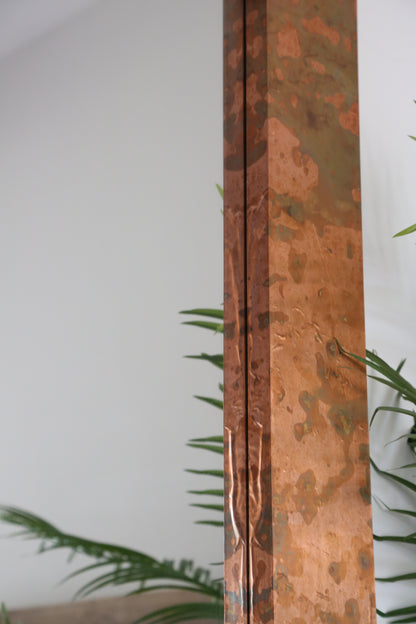Hammered Copper Frame Mirror - 209x87cm
