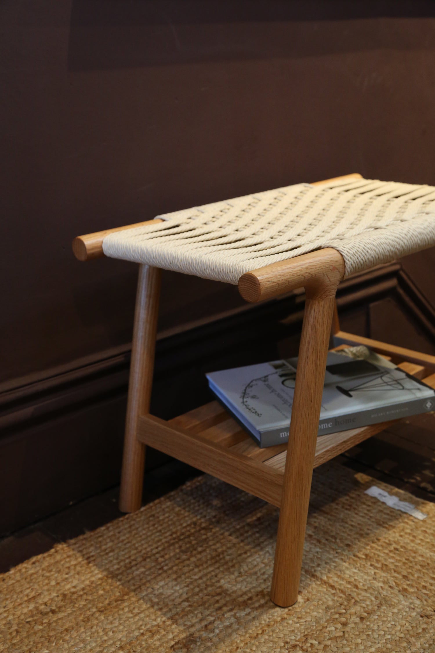 Kintaro Solid Oak, Woven Bench - 2 Colours &amp; 2 Sizes Available