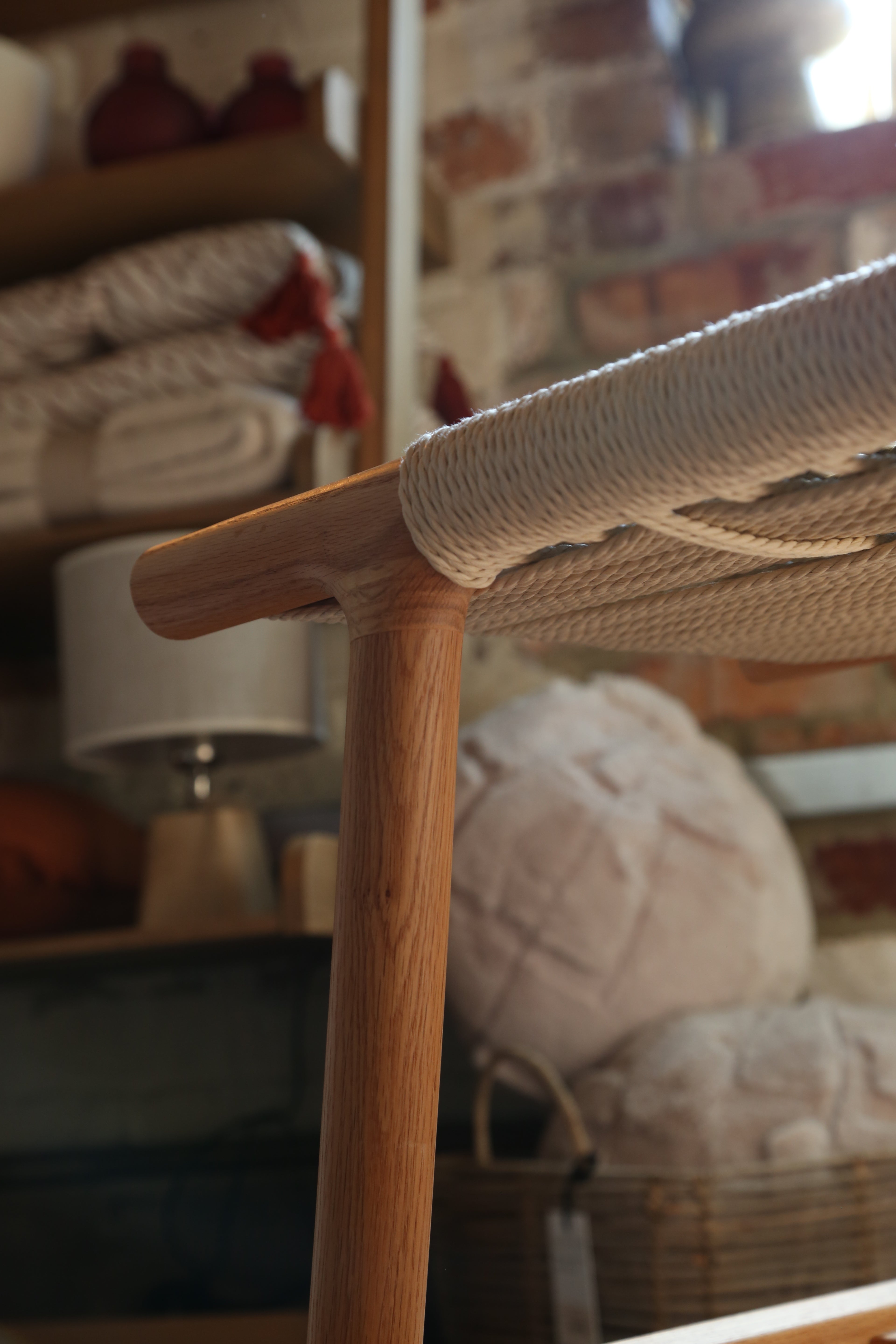 Kintaro Solid Oak, Woven Bench - 2 Colours &amp; 2 Sizes Available