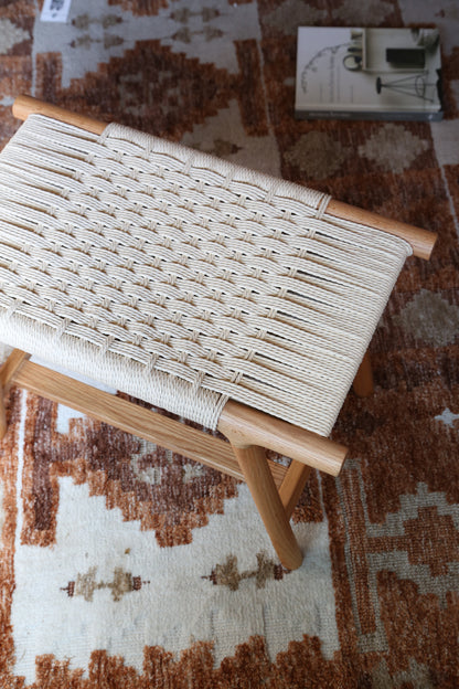 Kintaro Solid Oak, Woven Bench - 2 Colours &amp; 2 Sizes Available