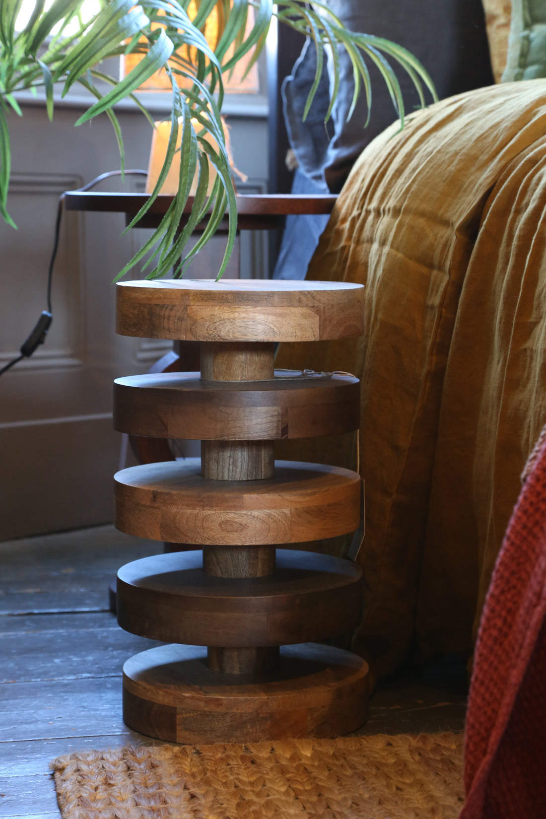 Franka Side Table - Shaded Brown - Mango Wood