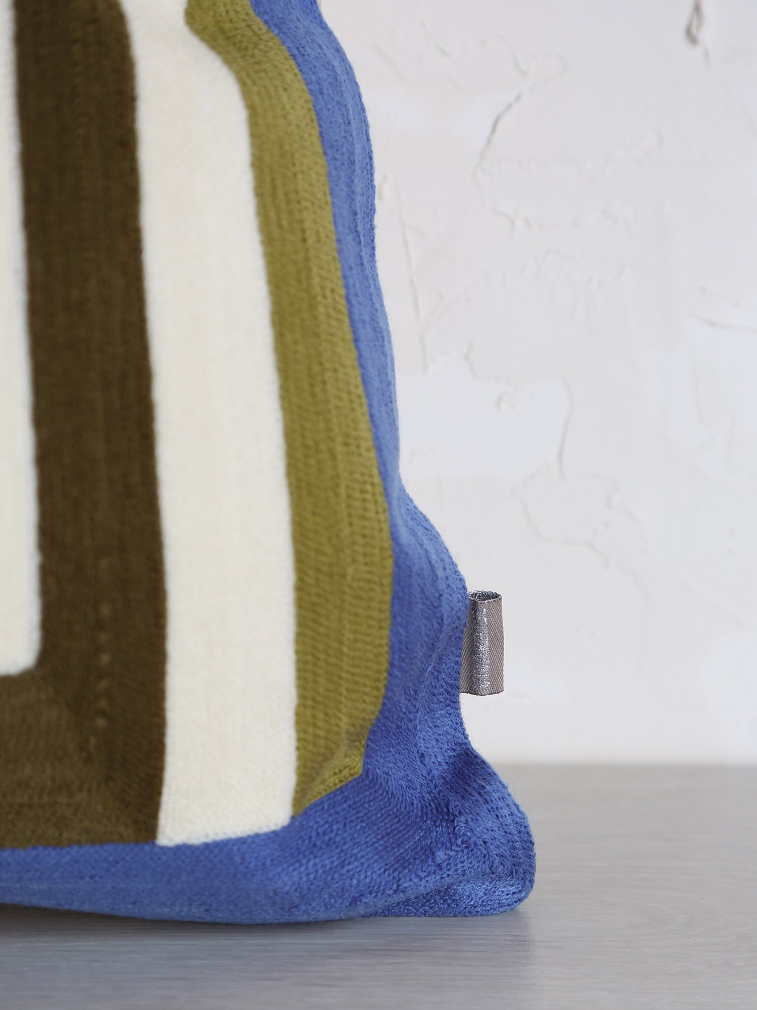 Jason Geometric Embroidered Cushion - Cedre Green - 45x45cm