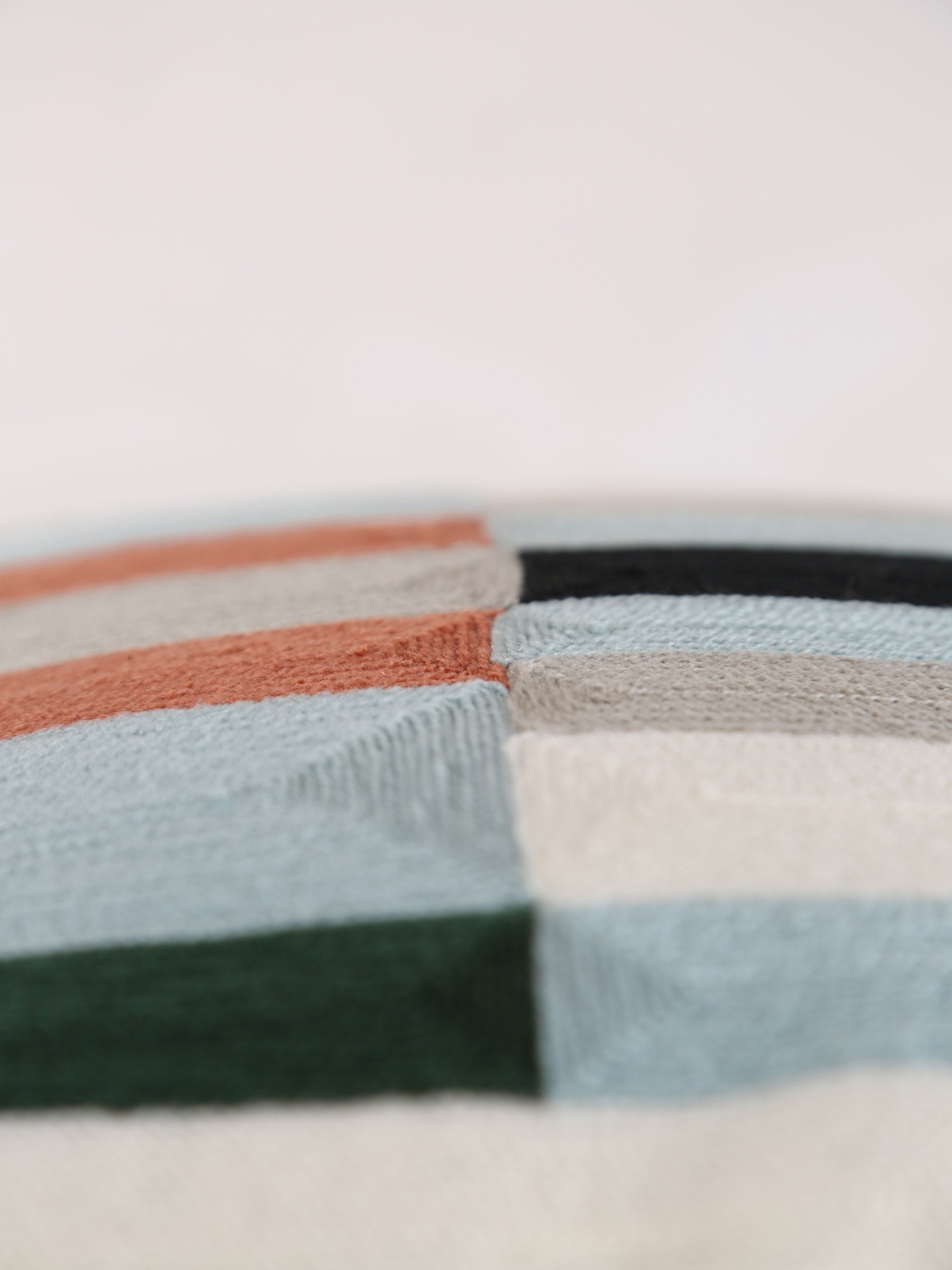 Jason Geometric Embroidered Cushion - Ciel  Rust - 45x45cm