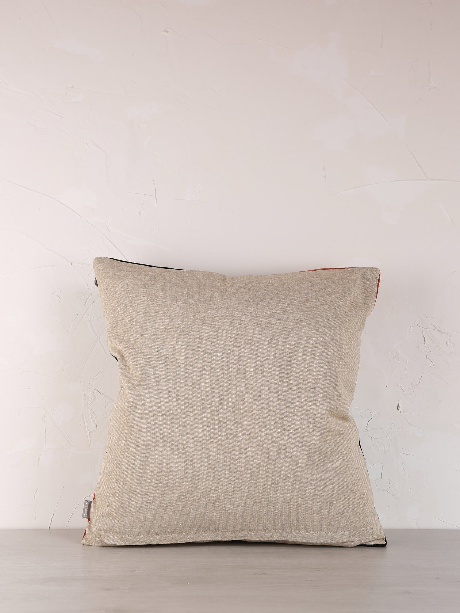 Jason Geometric Embroidered Cushion - Ciel  Rust - 45x45cm