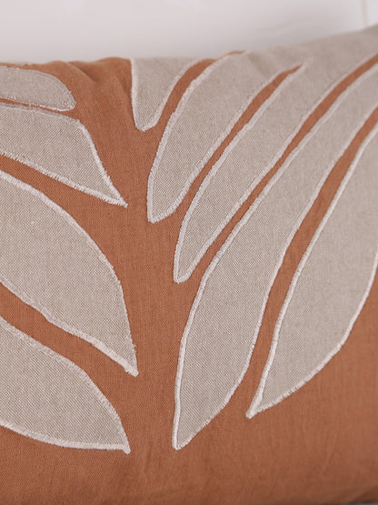 Nilos Embroidered Cushion - Moka Rust - 30x50cm