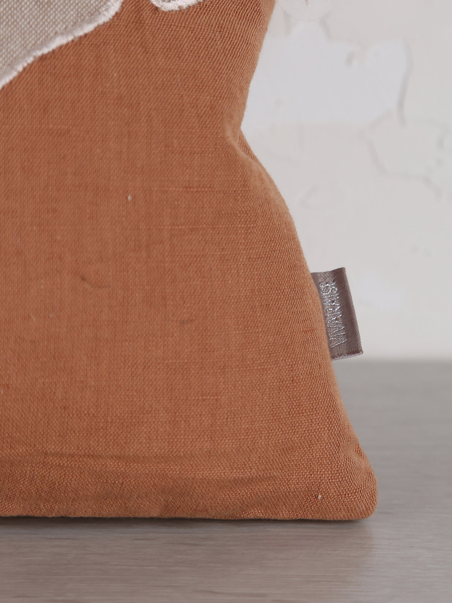 Nilos Embroidered Cushion - Moka Rust - 30x50cm