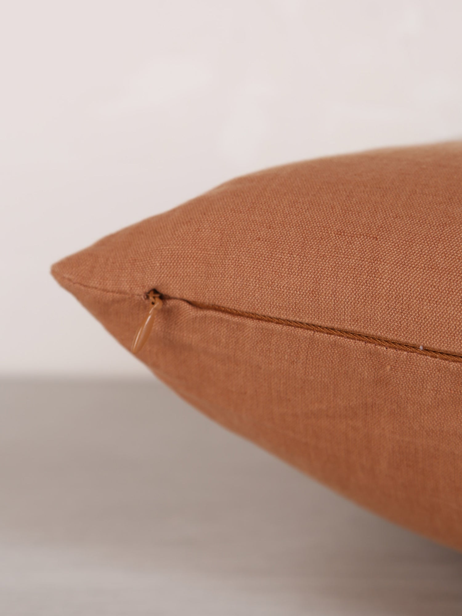 Nilos Embroidered Cushion - Moka Rust - 30x50cm