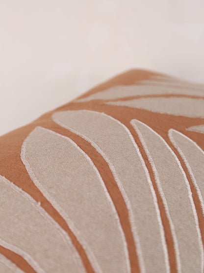 Nilos Embroidered Cushion - Moka Rust - 30x50cm