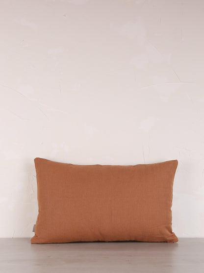 Nilos Embroidered Cushion - Moka Rust - 30x50cm