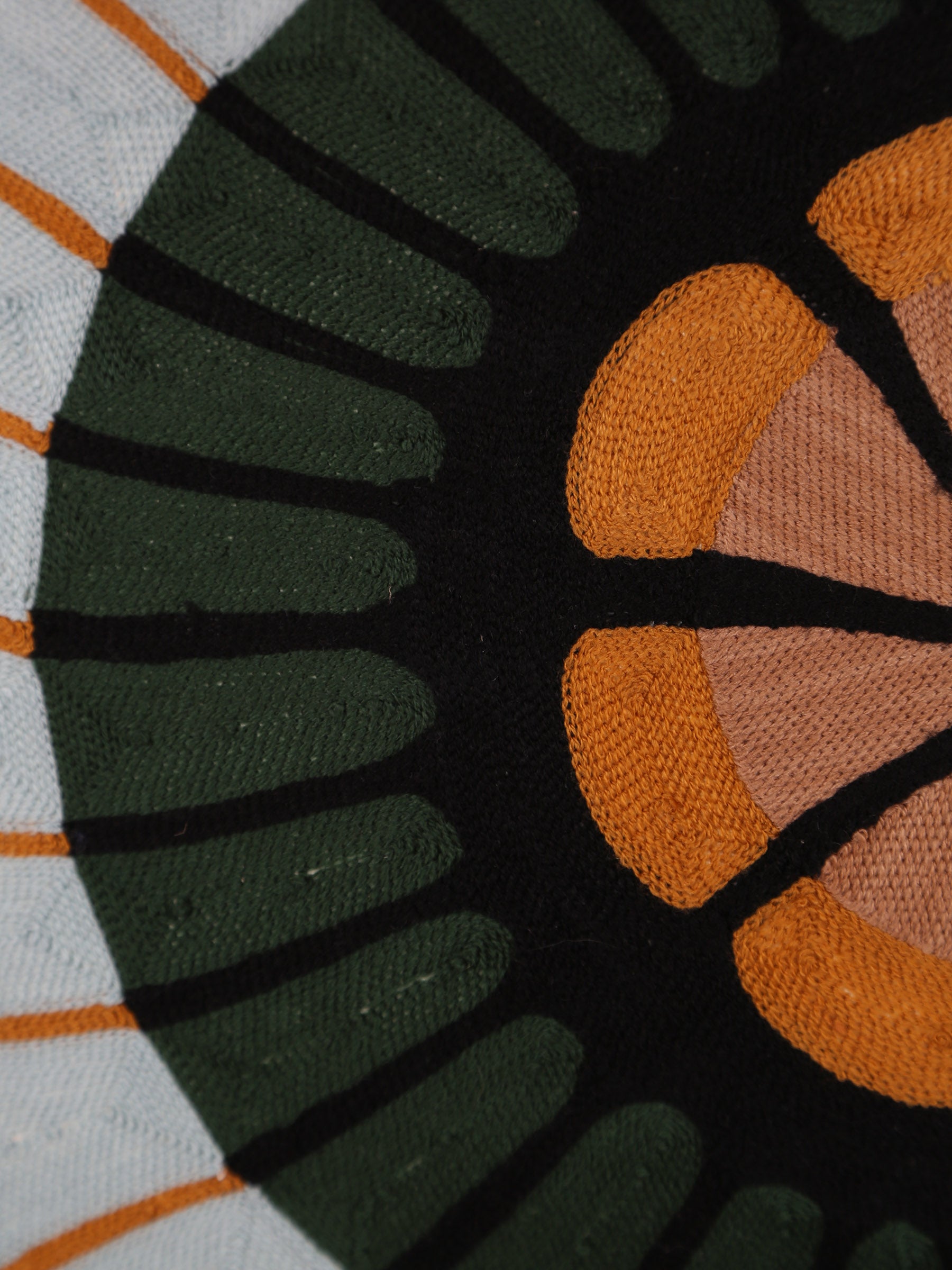 Zeno Organic Embroidered Cushion - Warm Tones - 40x65cm