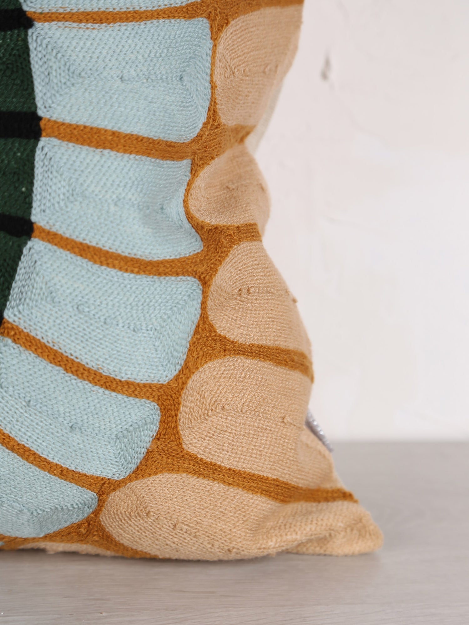 Zeno Organic Embroidered Cushion - Warm Tones - 40x65cm