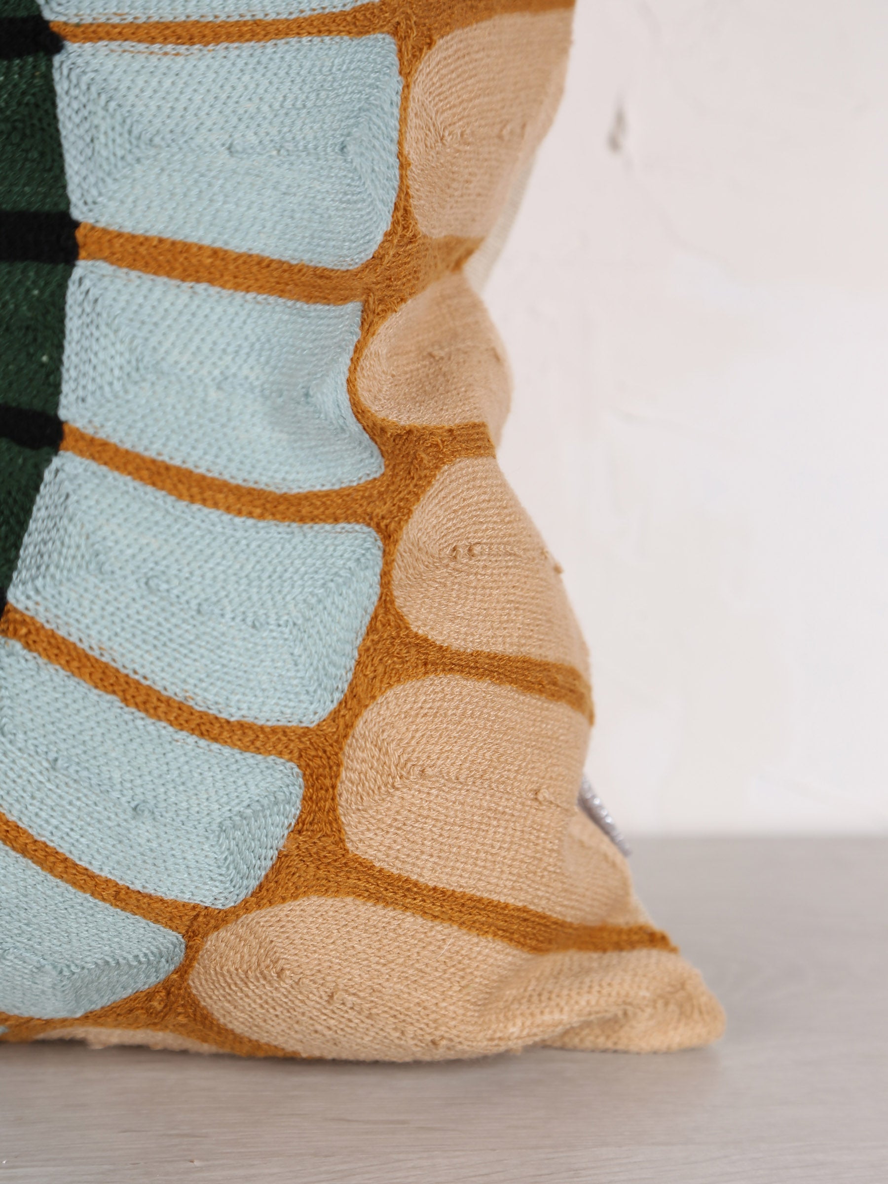 Zeno Organic Embroidered Cushion - Warm Tones - 40x65cm