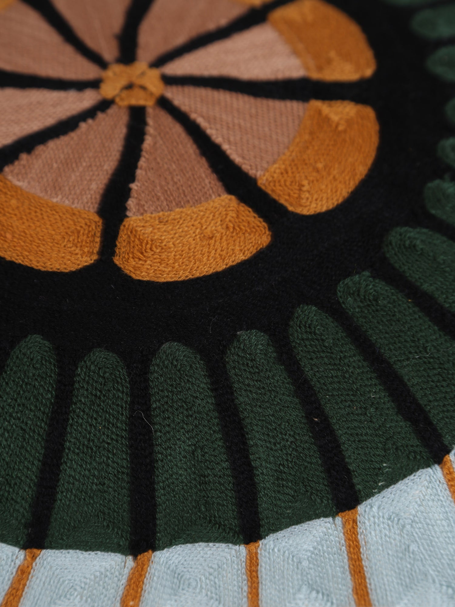 Zeno Organic Embroidered Cushion - Warm Tones - 40x65cm