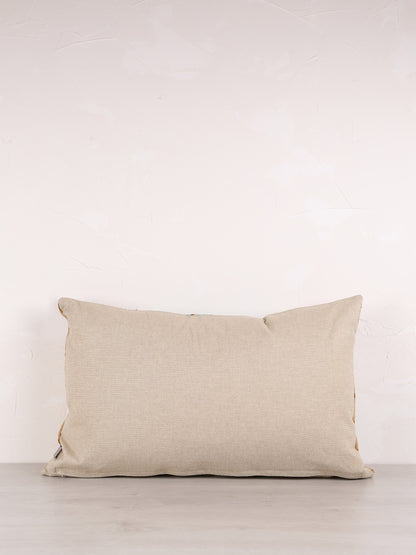 Zeno Organic Embroidered Cushion - Warm Tones - 40x65cm