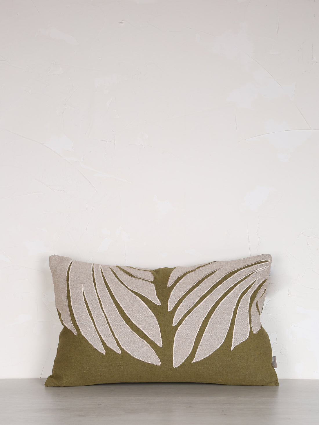 Nilos Embroidered Cushion - Cedre Green - 30x50cm