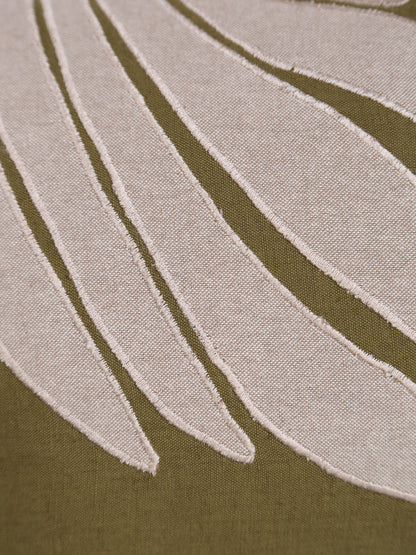 Nilos Embroidered Cushion - Cedre Green - 30x50cm