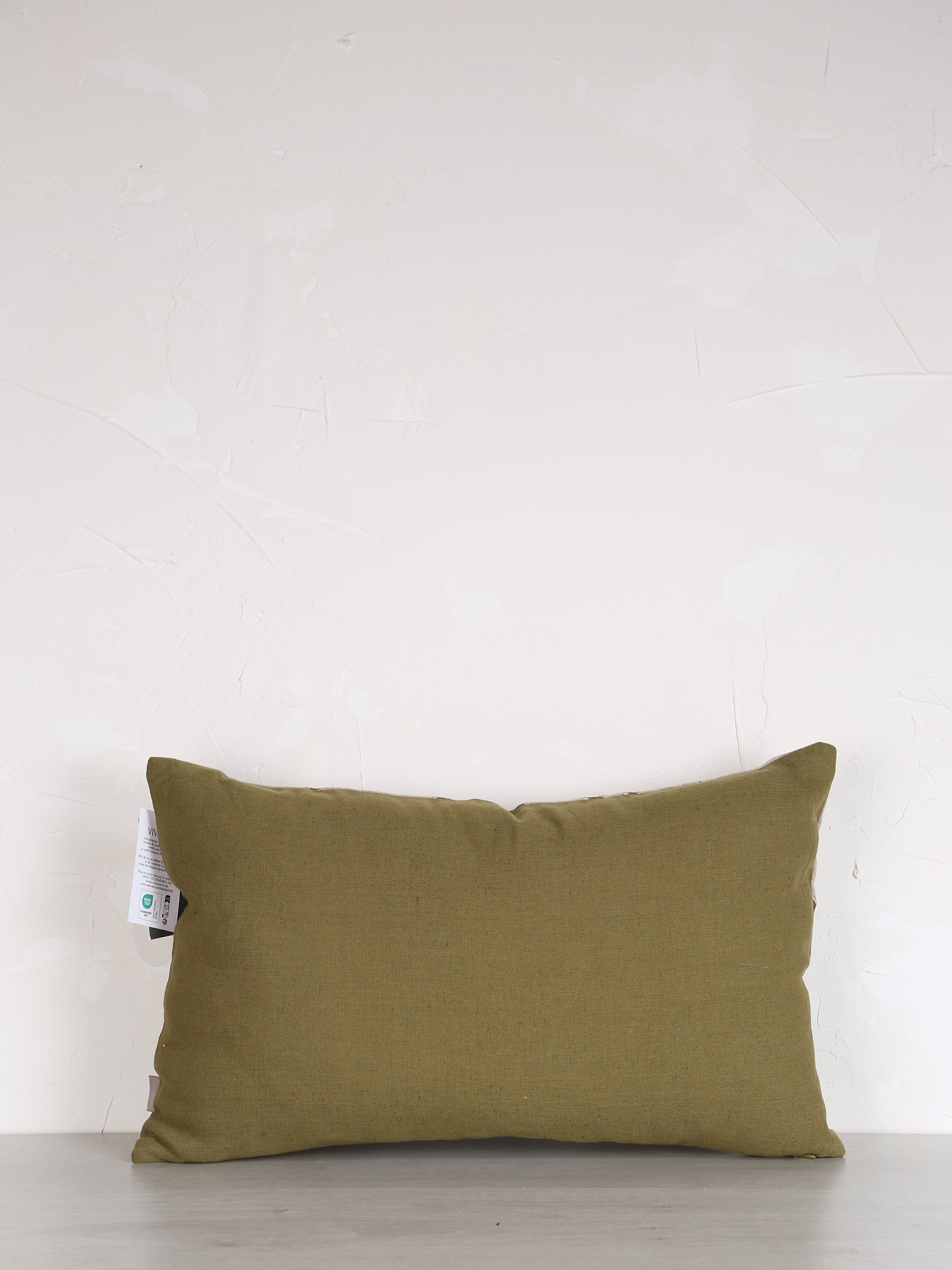 Nilos Embroidered Cushion - Cedre Green - 30x50cm