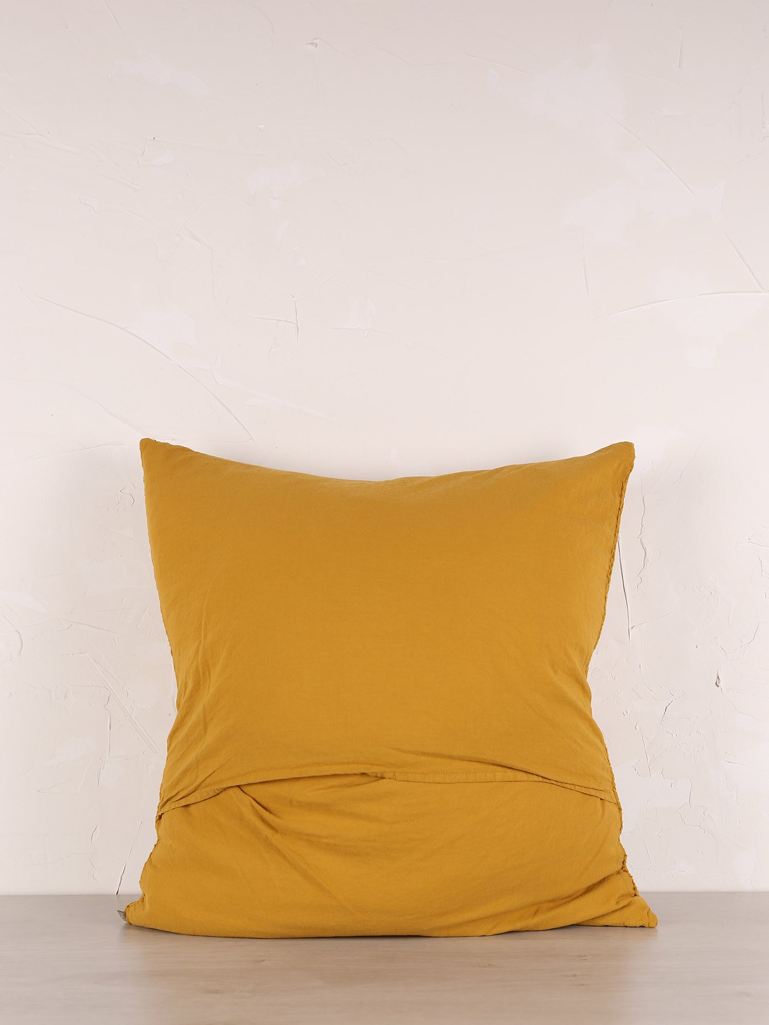 Maia Recycled Cotton Cushion - Safran - 45x45cm