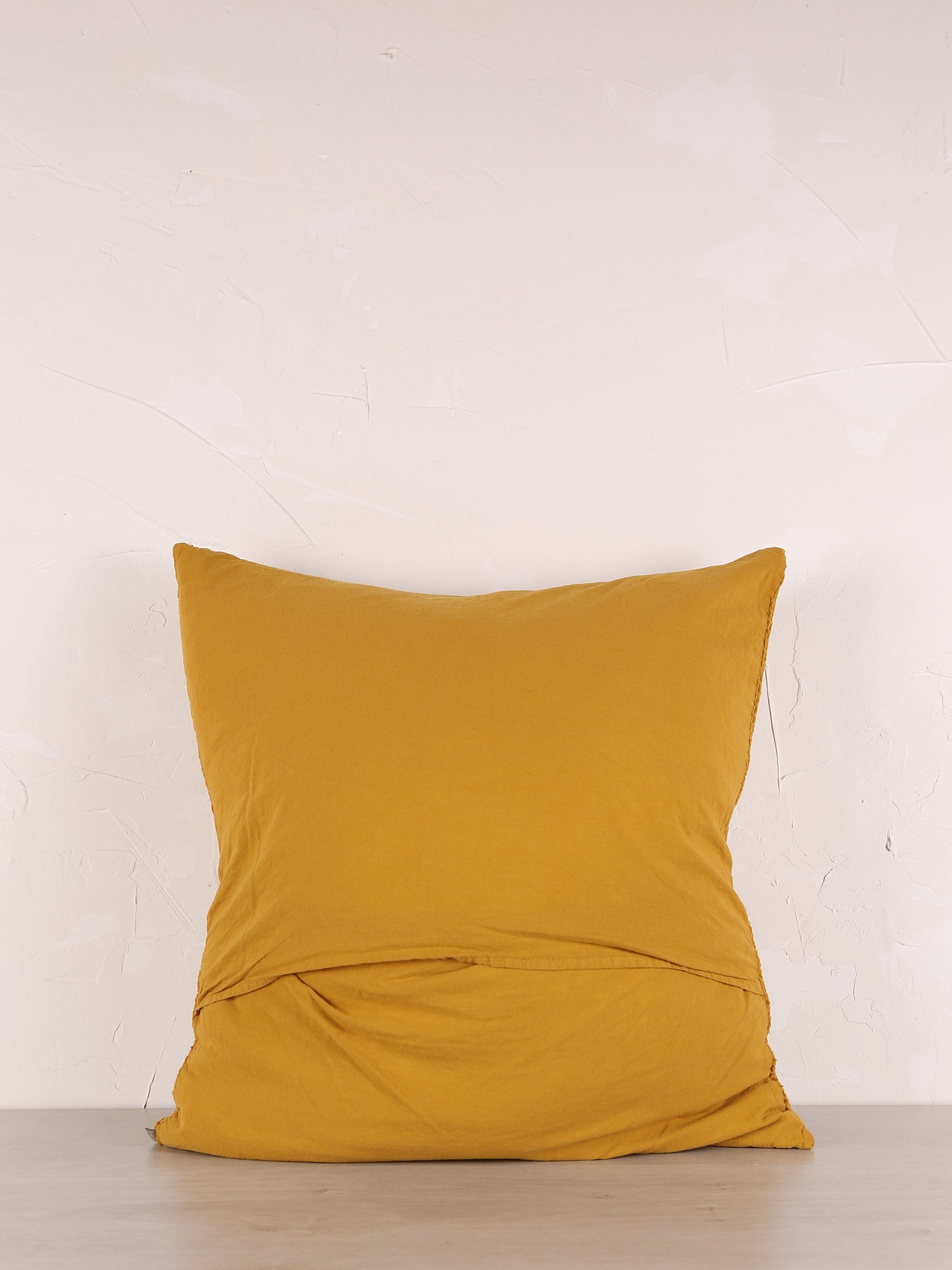 Maia Recycled Cotton Cushion - Safran - 45x45cm