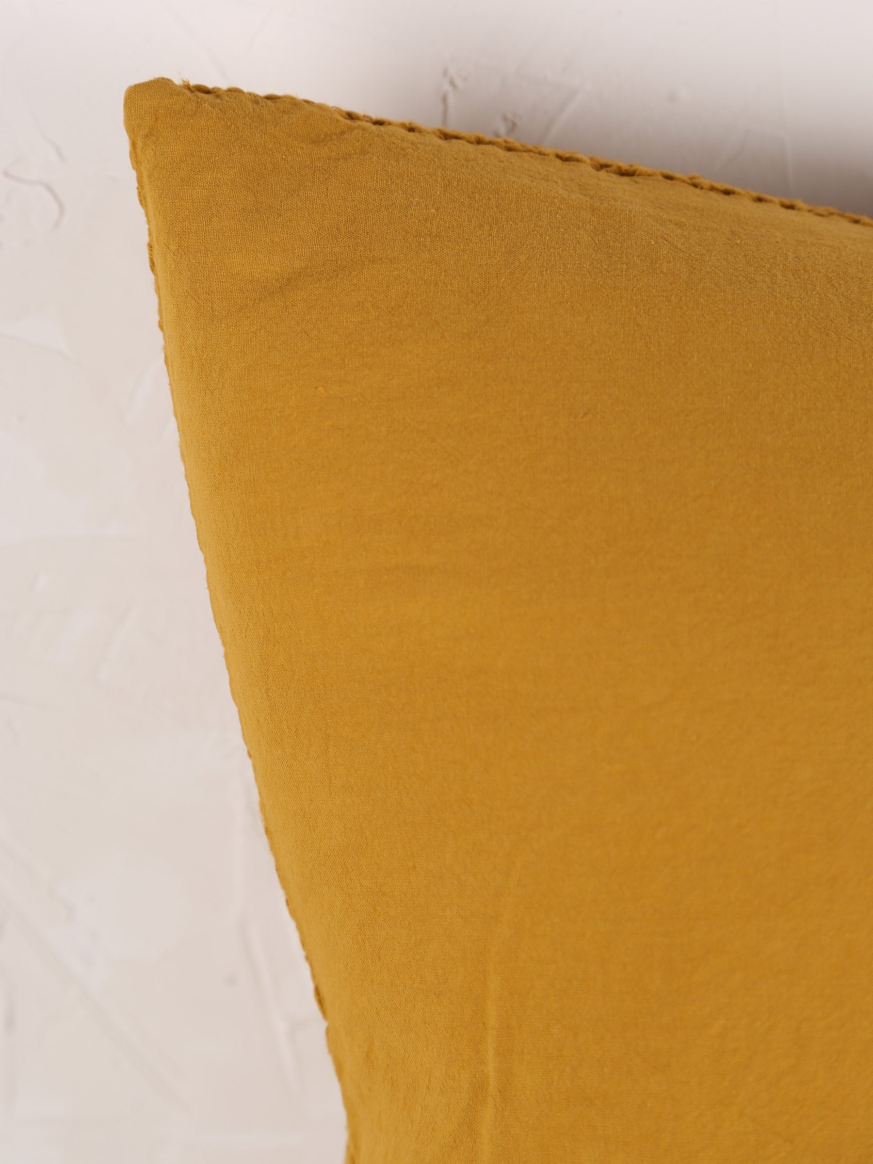 Maia Recycled Cotton Cushion - Safran - 45x45cm