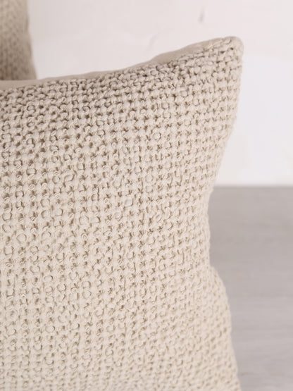 Maia Recycled Cotton Cushion - Lin - 2 Sizes Available