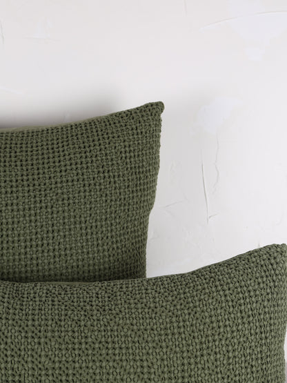 Maia Recycled Cotton Cushion - Eucalyptus - 2 Sizes Available