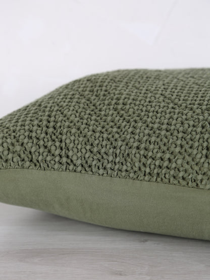 Maia Recycled Cotton Cushion - Eucalyptus - 2 Sizes Available