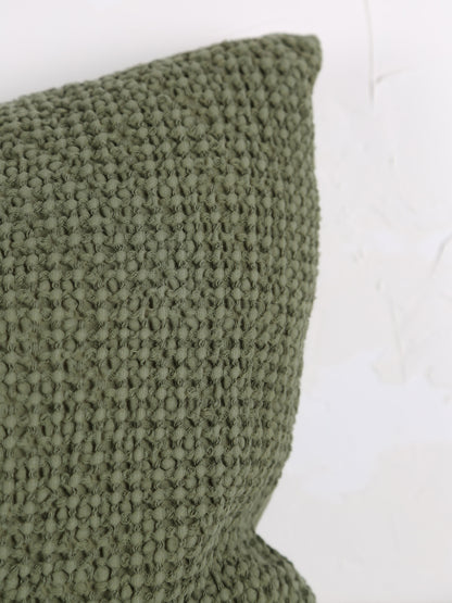 Maia Recycled Cotton Cushion - Eucalyptus - 2 Sizes Available