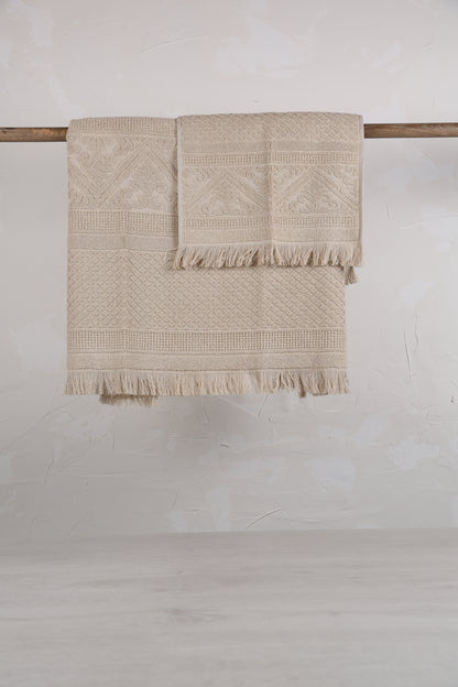 Embossed Jacquard Towel - Lin - 4 Sizes Available