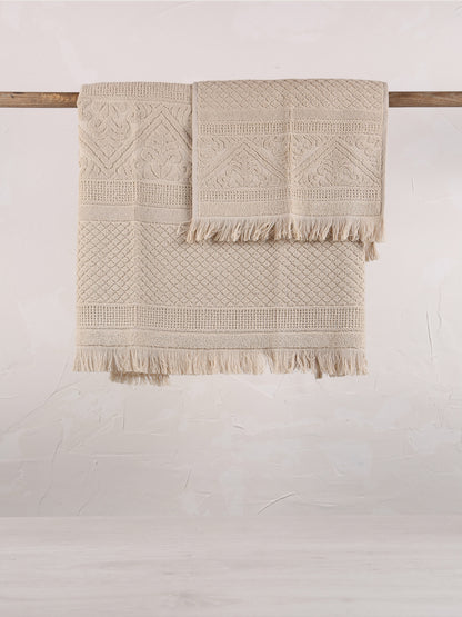 Embossed Jacquard Towel - Lin - 4 Sizes Available