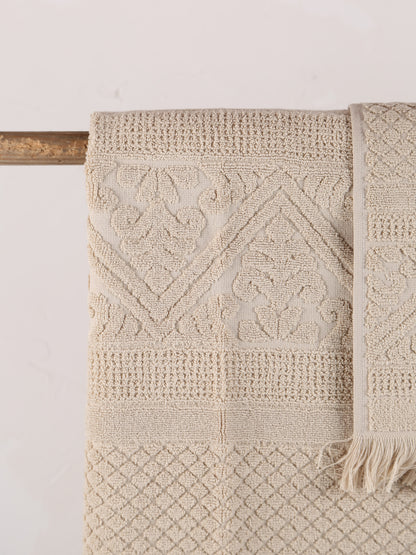 Embossed Jacquard Towel - Lin - 4 Sizes Available
