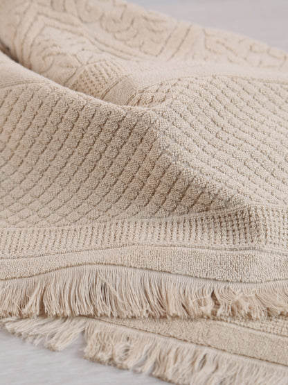Embossed Jacquard Towel - Lin - 4 Sizes Available