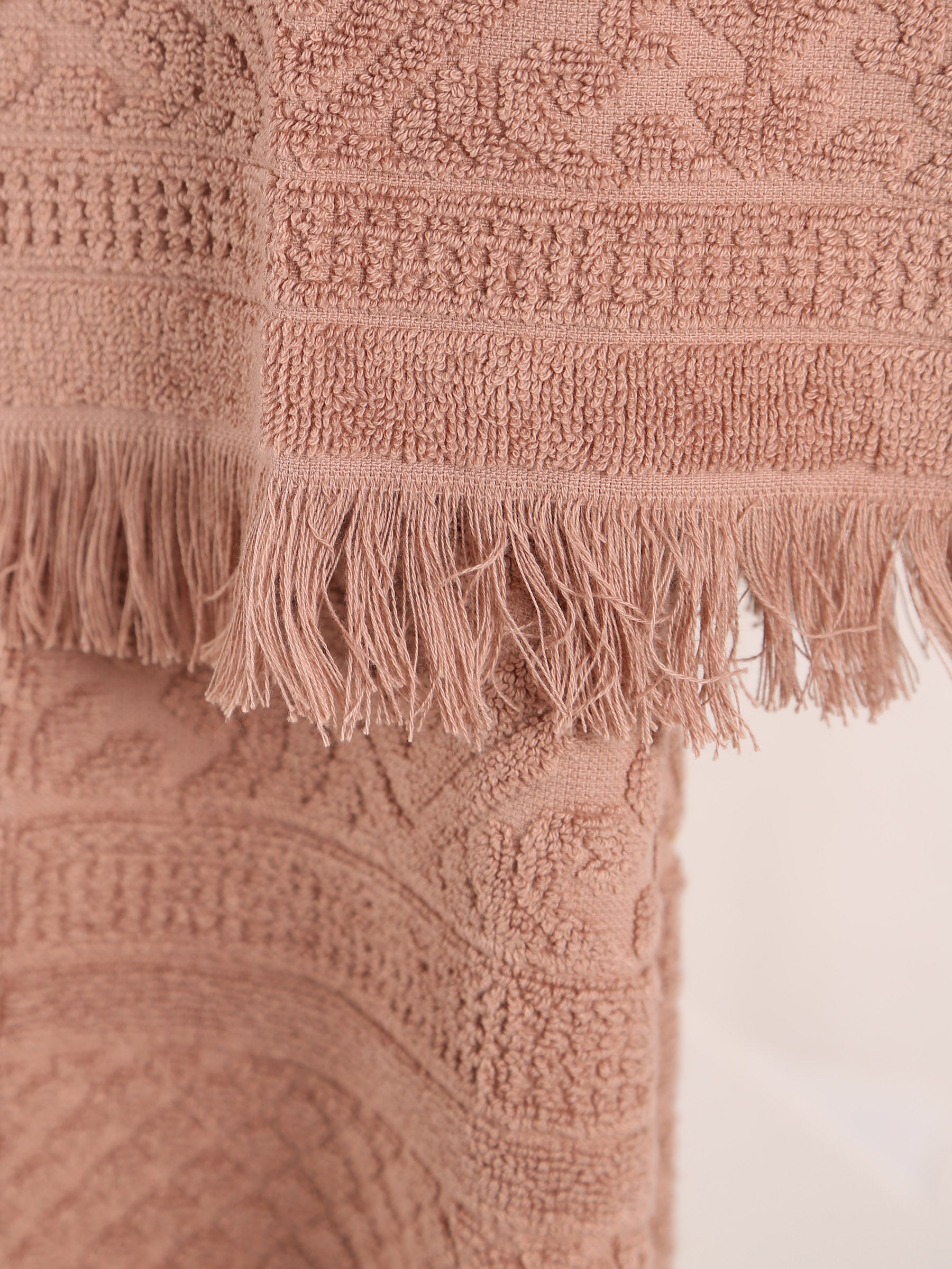 Embossed Jacquard Towel - Noisette - 4 Sizes Available