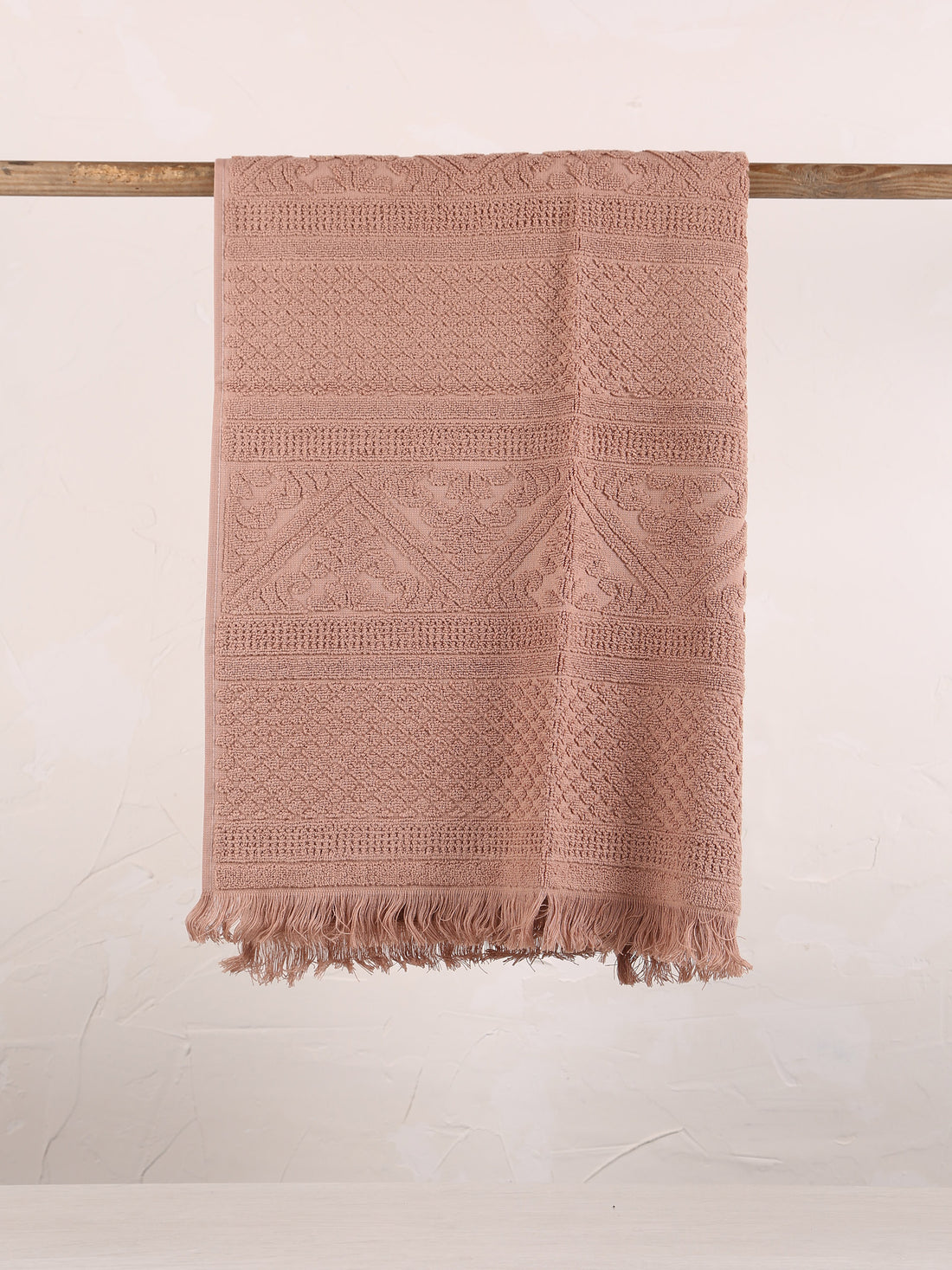 Embossed Jacquard Towel - Noisette - 4 Sizes Available