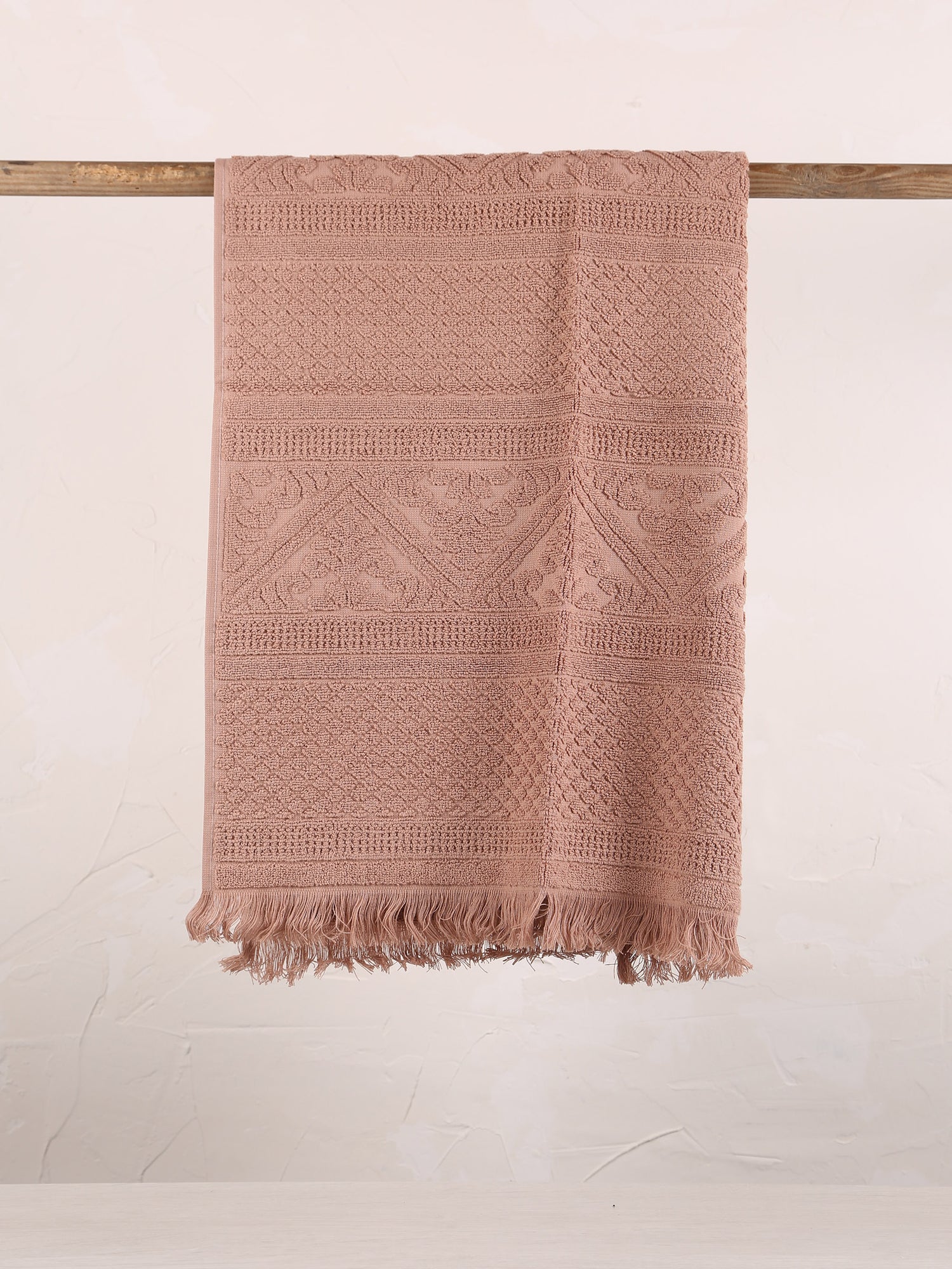 Embossed Jacquard Towel - Noisette - 4 Sizes Available