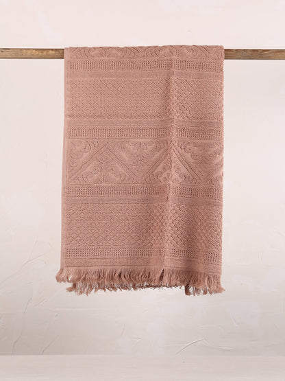 Embossed Jacquard Towel - Noisette - 4 Sizes Available