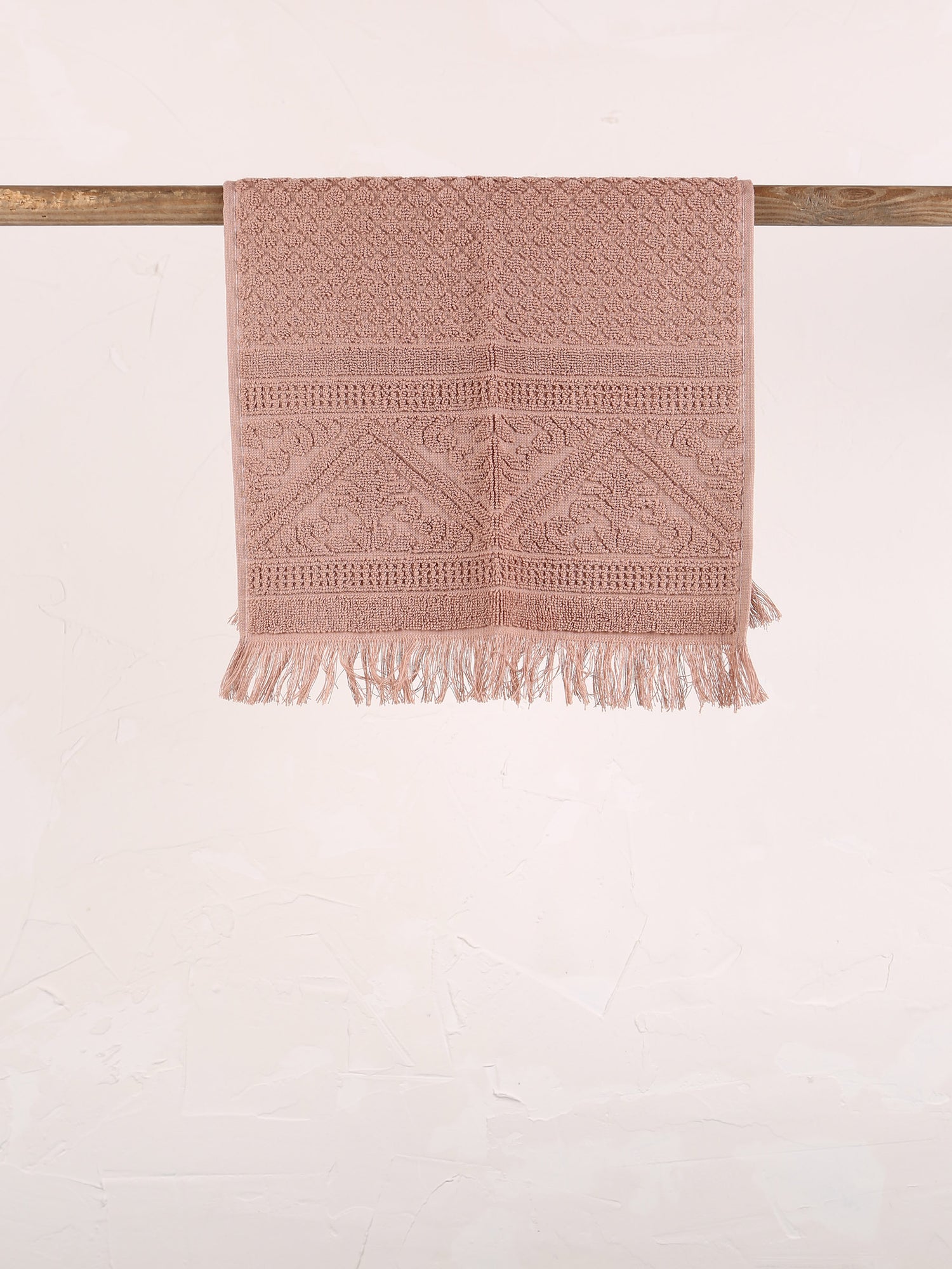 Embossed Jacquard Towel - Noisette - 4 Sizes Available
