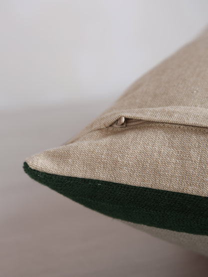 Loro Embroidered Cushion - Ciel  Rust - 45x45cm