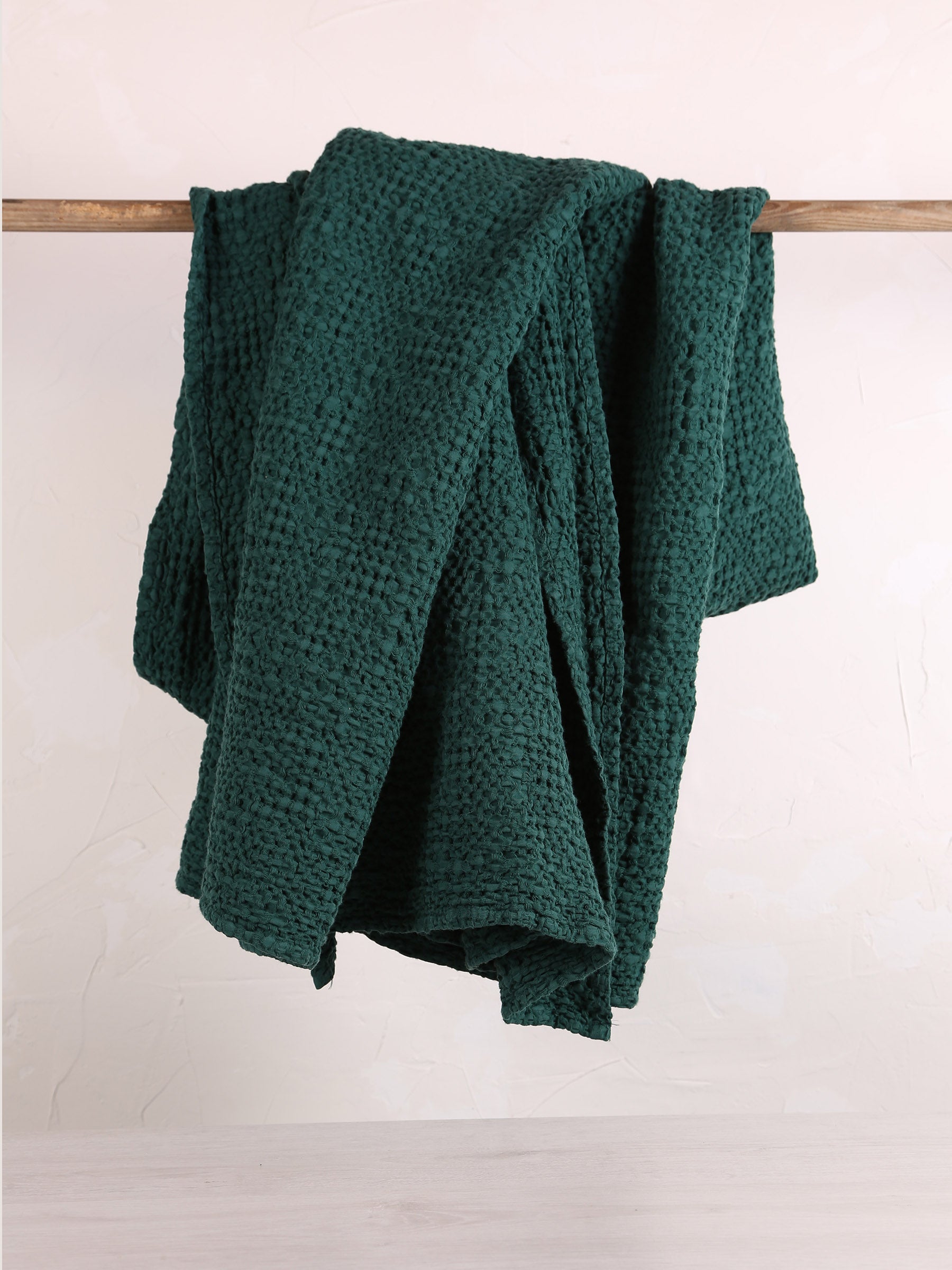 Stonewashed Cotton Tana Bedspread Throw - Abysse - 2 Sizes Available
