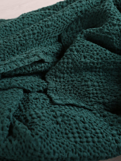 Stonewashed Cotton Tana Bedspread Throw - Abysse - 2 Sizes Available