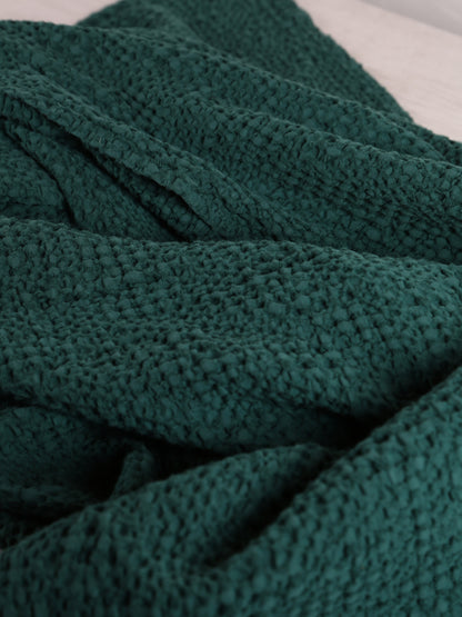 Stonewashed Cotton Tana Bedspread Throw - Abysse - 2 Sizes Available