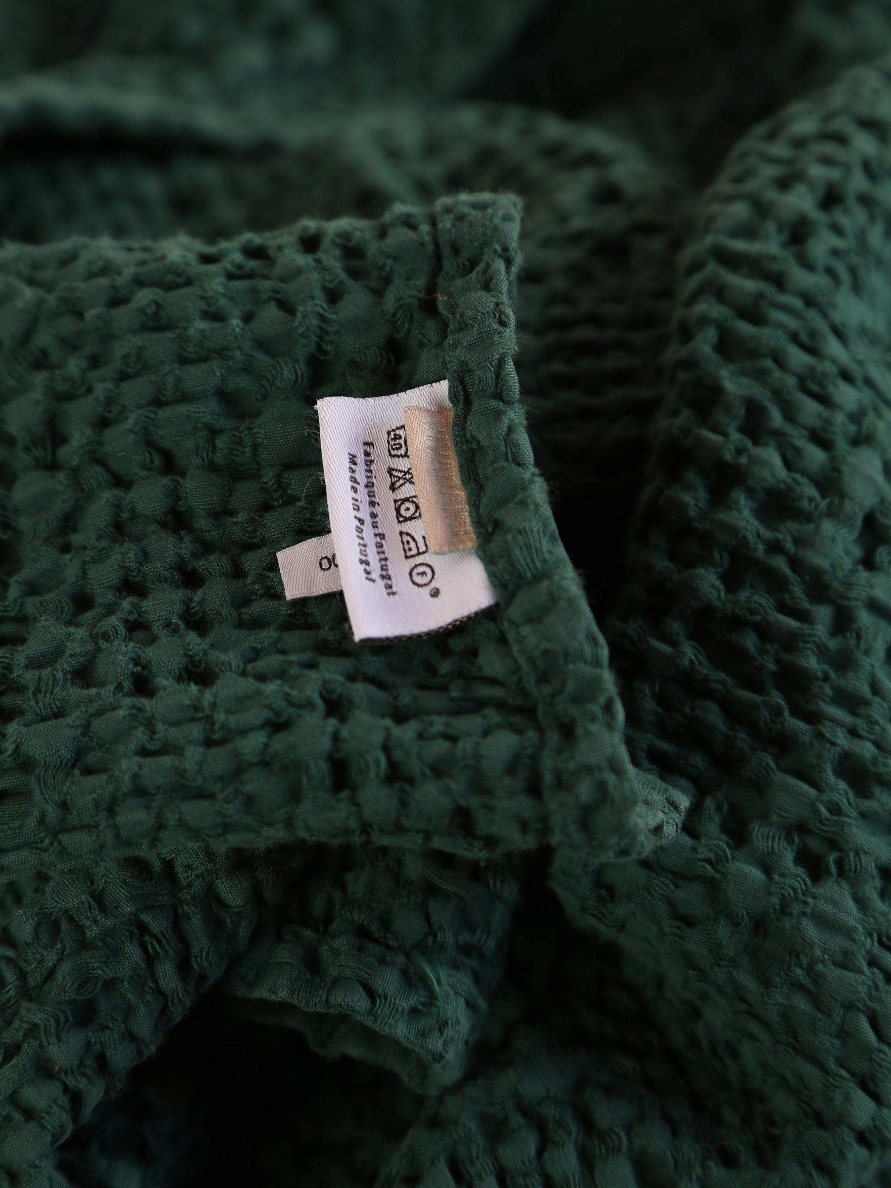 Stonewashed Cotton Tana Bedspread Throw - Abysse - 2 Sizes Available